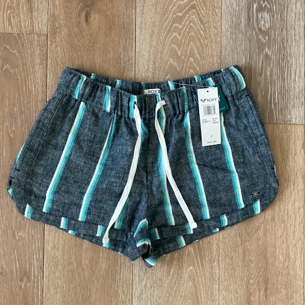 Roxy Striped Drawstring Shorts